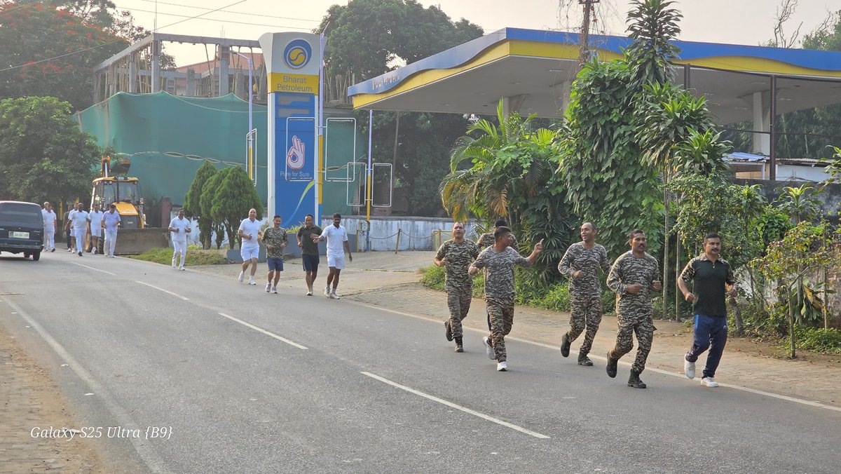 120Crpf's tweet photo. #120BN #CRPFIndia in continuation conducted the Fit India Freedom Run 7.0–2026 at HQ Tura, in West Garo Hills to promote the message “Fitness Ki Dose, Aadha Ghanta Roz”, encouraging jawans and citizens to dedicate at least 30 minutes every day to physical activity and fitness. https://t.co/8rQlJ87Cuk