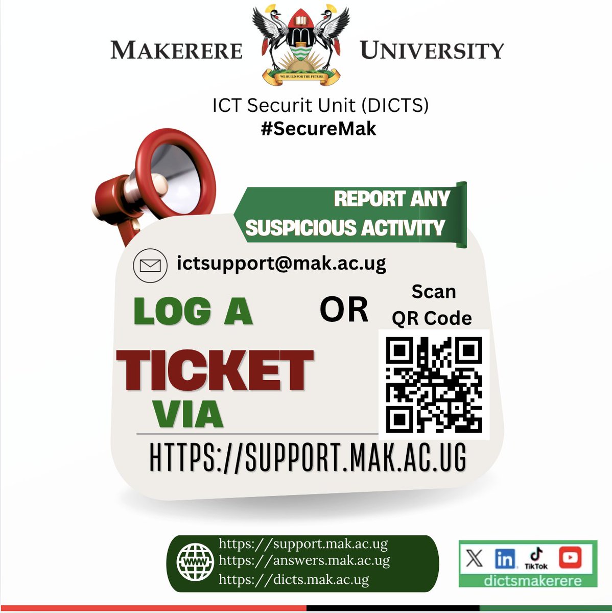 DICTSMakerere's tweet photo. #cybersecurityawarenessmonth
#securemak
Tip 4: Think Before You Click
Got a weird link in a text or email? Don't click it. 🛑 Hover over links to see the real URL.
If it looks suspicious, report it and delete it.
Report via https://t.co/eJVnHrnHAC https://t.co/QyY34kTwIo