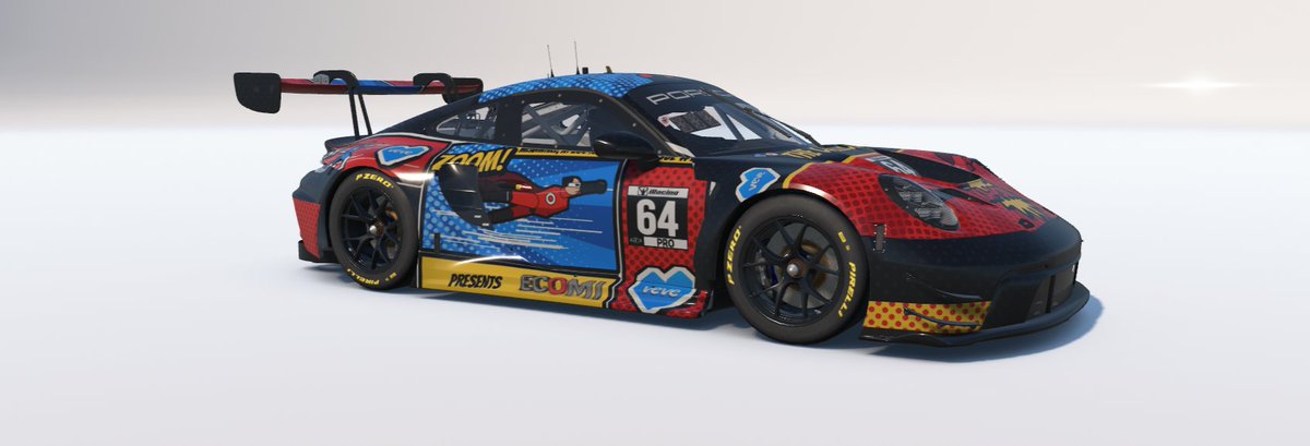 FosterHilt's tweet photo. A little while back I had a midlife crisis and bought myself a racing sim, it was expensive.

I'm not amazing, but tonight I hit 2,000 irating on @iRacing 

To celebrate, I built this car design.

Rumor has it that when I pass you, you're obligated to check out the project. https://t.co/zGjqWBwOVh