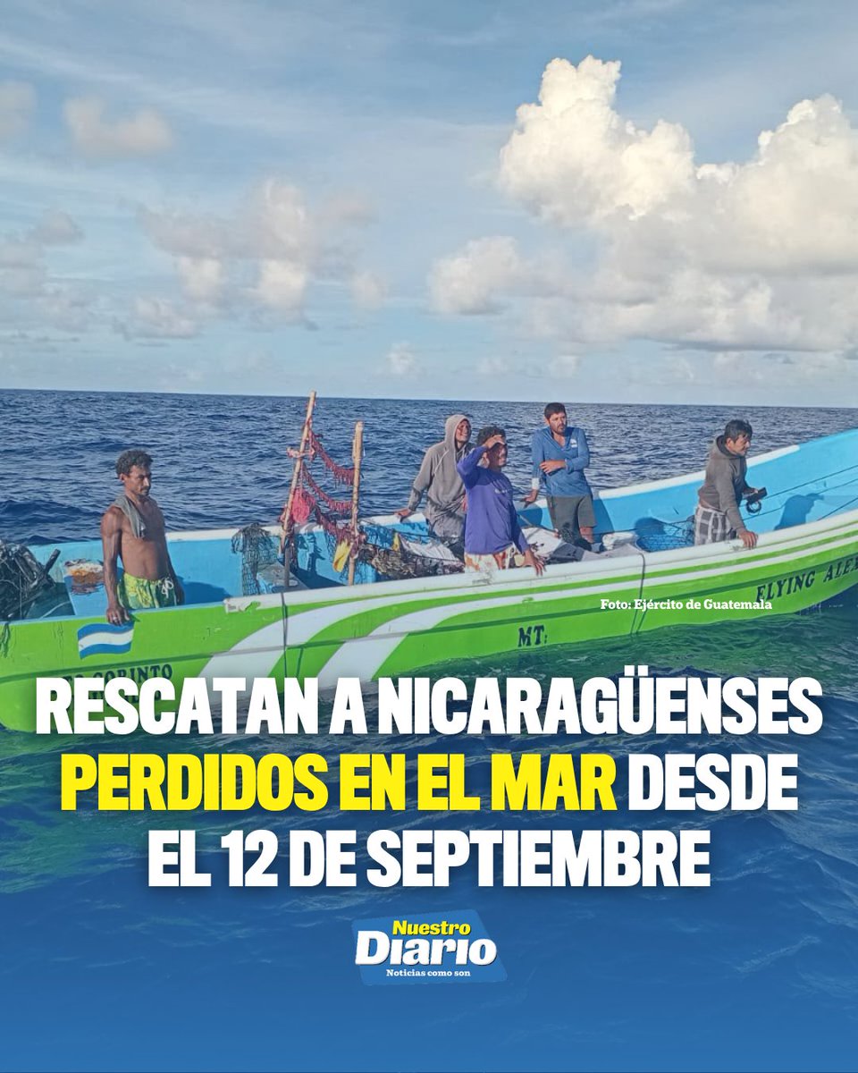 ⚓🚨 RESCATAN A CINCO NICARAGÜENSES PERDIDOS EN EL MAR ⚓🚨 #PorSiNoLoViste | El Comando Naval del Pacífico localizó y auxilió a cinco nicaragüenses que se enc…
