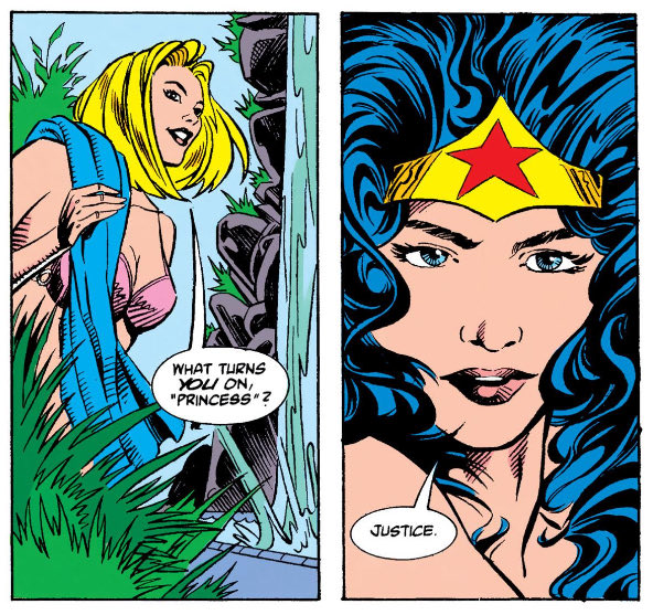 adrianthebbstan's tweet photo. “What turns you on, Princess?”
“Justice.”
Wonder Woman Annual 3 https://t.co/pcpptxNU1A