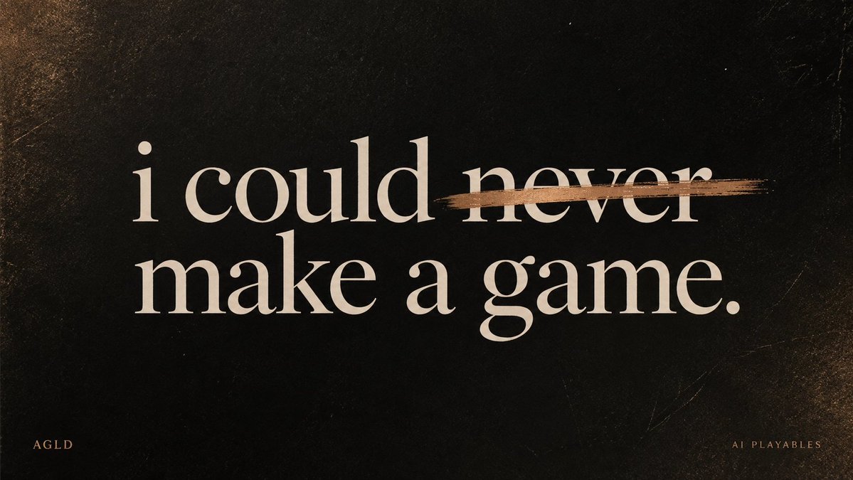 AdventureLayer's tweet photo. “i could never make a game.”
we want to make that sentence age badly.
that’s why we’re building with AI playables. https://t.co/SyRHZ9Xq8i