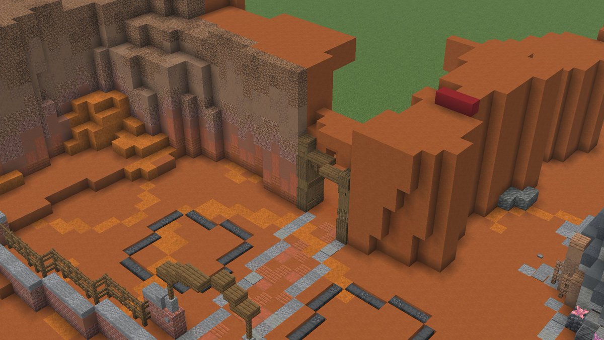 SgrAVortex's tweet photo. redid this section of wall with the lab entrance.
(before - after) https://t.co/C0UDHQ6Pfz