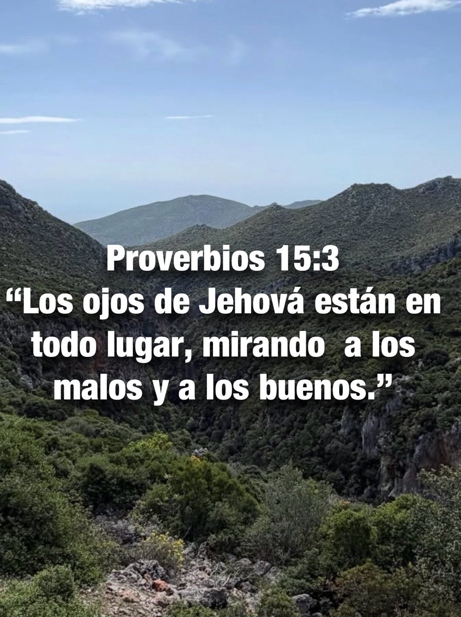 Carmenlop20's tweet photo. Salmos 11:4-5
"Jehová está en su santo templo;
Jehová tiene en el cielo su trono;
Sus ojos ven, sus párpados examinan a los hijos de los hombres.
Jehová prueba al justo;
Pero al malo y al que ama la violencia, su alma los aborrece." https://t.co/lxc8JurpLw