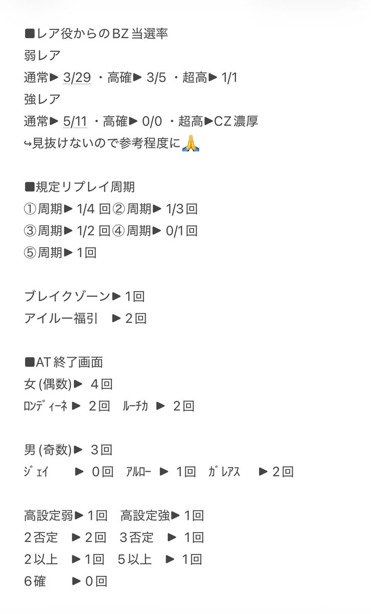 nana_szsr's tweet photo. モンハンライズサンブレイク
🍁設定5 高設定まとめデータ📝

✔️弱役から猛焔一閃直撃🌈

✔️BZ確率.弱役CZ当選率
↪︎通常G数からBZ消化数を引く必要ｱﾘ

✔️BZテーブル.初期アイコン

✔️クエスト成功率

✔️AT終了画面　など

参考にしてください✨✨

挙動の違う2台
リプ欄にそれぞれ添付⤵︎ https://t.co/9EZP2Te3Vh