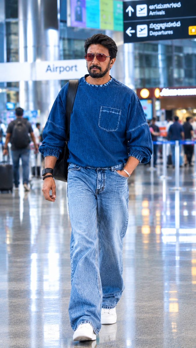 KicchaUniverse's tweet photo. When The Baadshah Arrives 🔥

Denim on denim, aura on max. No filter needed for the Boss walk.

@KicchaSudeep | @AirportDiaries

Drop a ❤️ if you felt the swag.

#KicchaSudeep #KicchaUniverse #KicchaBoss #ExplorePage #AirportDiaries https://t.co/SQVBVDYR2f