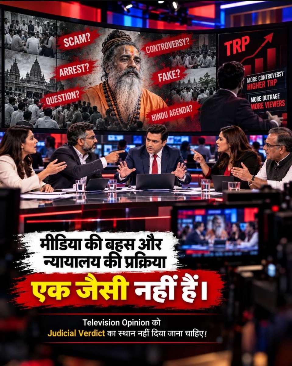 KirtiV4's tweet photo. #हिंदू_संत_निशाने_पर
TRP के लिए हिंदू संतों पर लांछन लगा बंद करे बिकाऊ मीडिया, आरोप और दोष मे फर्क होता है, जब तक कोर्ट सिद्ध न करे तब तक किसी को अपराधी कहना बंद करे भांड मीडिया❗
Selective Media Bias https://t.co/CULQV9vUXh