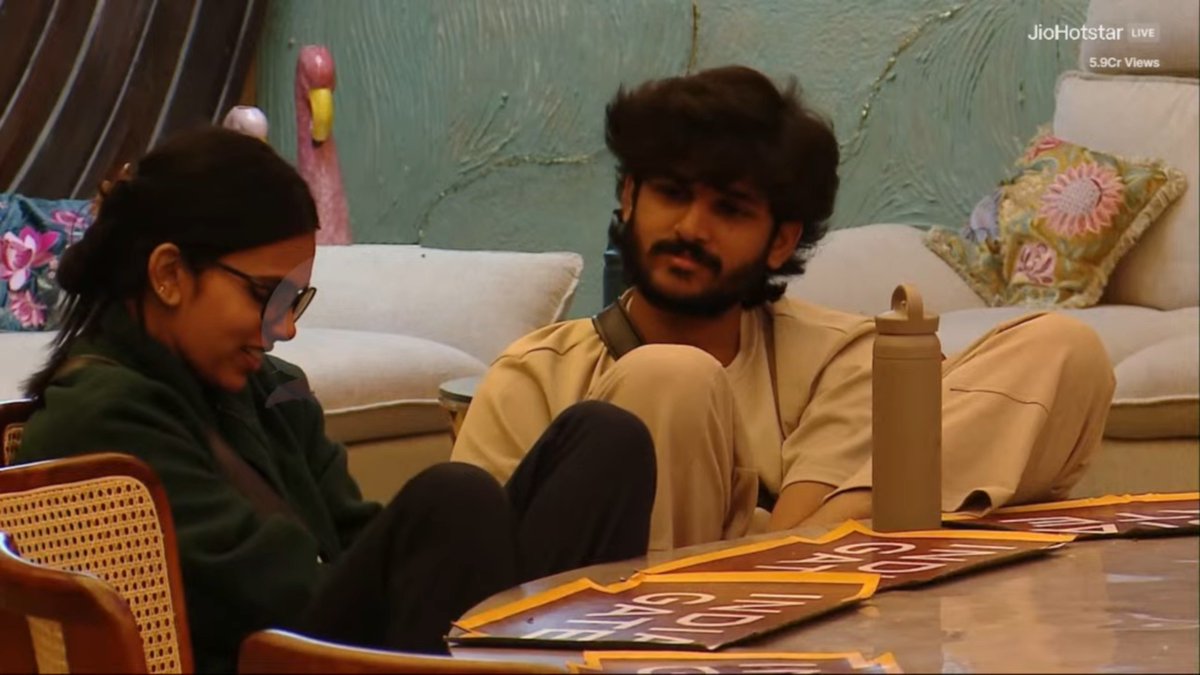 Rasigan_022's tweet photo. #ShaMu SHOWCASING WHAT A GENUINE BOND INSIDE THE BIGG BOSS HOUSE SHOULD LOOK LIKE.
More than an hour of conversation, completely about today’s game, strategy, and motivating each other. 🫂🔥
No unnecessary drama. No ego.
Just Friendship. Sportsmanship. Respect. ❤️🔥
#Shathiga × #Mukesh 🫰
#BiggBossTamil10 #BBTamil10