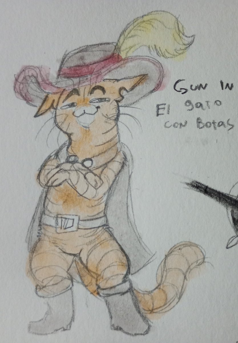 MrDeynonichus's tweet photo. More painting with watercolors

Has anyone got this idea of drawing gun as puss in boots?

#mewgenics https://t.co/DtYSuNJ09M