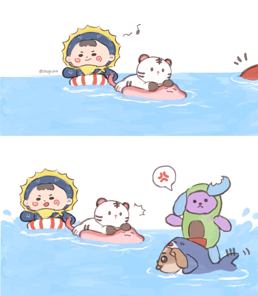 chopcorn__'s tweet photo. Pt2 of beach day 🛟
Wesley is here to help 🦈💨
#TINGTING #Jummo #Avocean #Wesley https://t.co/QFu0MvESEP