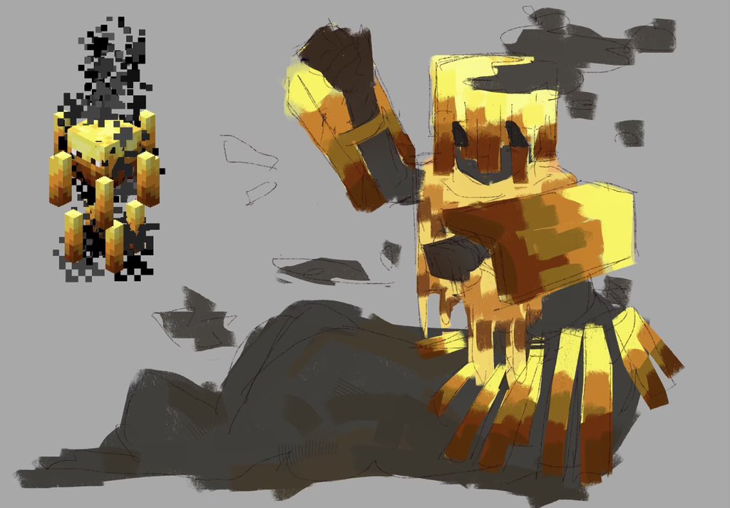 PomeloYwagv's tweet photo. #minecraftㅤ #minecraftoc 
idk. they are Blaze and Breeze
But actually they have no intersection in the plot. https://t.co/462lLwwXCz