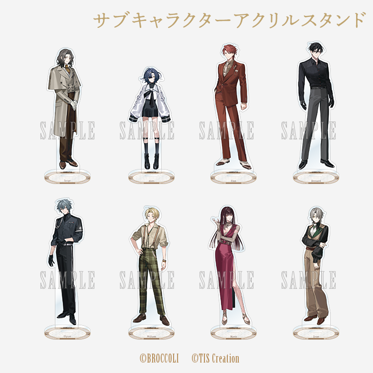 Le_Mirage_jp's tweet photo. 𓇬 グッズ情報 𓇬
『Le Mirage Mystique』に登場するサブキャラクター8人のアクリルスタンドが受注生産にて販売決定！

2026年11月17日よりブロッコリーオンラインにて受付予定です。
AGF2026『 #LicoBiTs ブース』にて実物展示を予定しています。

▼詳細はAGF特設サイトにてご確認ください
https://t.co/1x9KkLCaUf

#ミラミス