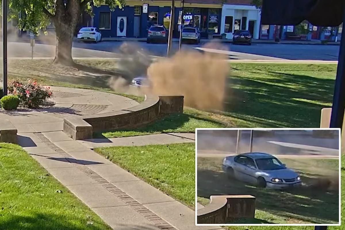 nypost's tweet photo. Wild video shows allegedly boozed-up driver, 67, doing donuts on courthouse lawn https://t.co/XgU2njxUdu https://t.co/L0wX0CnTjw