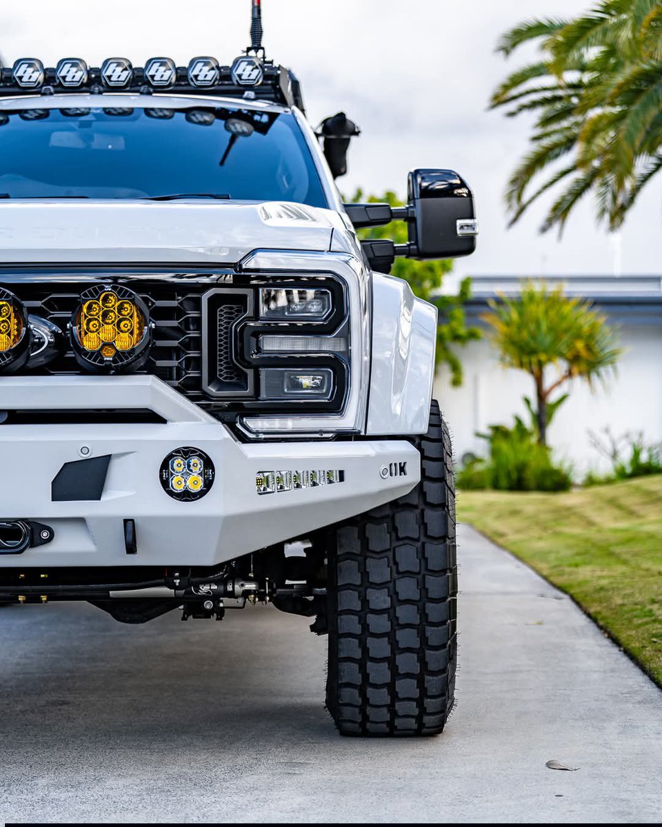 JaMtoka's tweet photo. Ford F450 built by EC Offroad: 
✅ Baja Designs lighting on the EC rack and in the Outback Kitters Bar ✅ Bush Company AX27 Rooftop Tent with a Clevershade Awning
✅ Goodyear G275 MSAs on Forged Buckstop Truckware Wheels with LiquidSpring at the rear https://t.co/XldFbdzy57