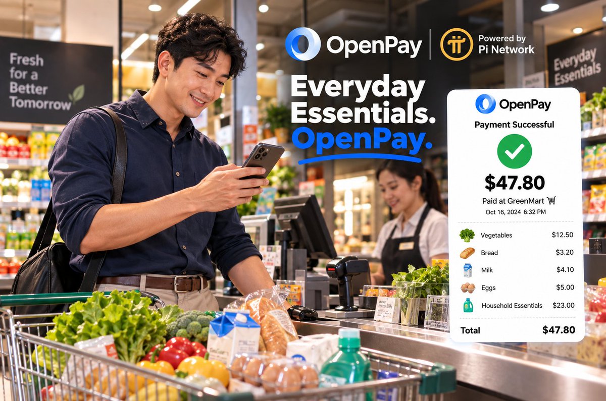 OpenPayTeam's tweet photo. 🛒 Everyday Essentials. Made Simple with OpenPay.

From groceries to household essentials, OpenPay makes everyday payments convenient and seamless. Pay with confidence and keep your daily spending moving—all powered by Pi Network.

https://t.co/jvRvqChexf

#OpenPay #OUSD #PiNetwork #Pi #OpenUSD