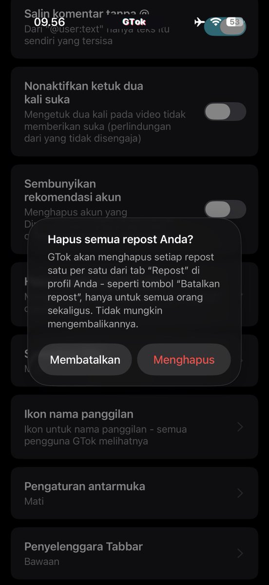 sulthannaf's tweet photo. tiktok banner, hapus semua repost an https://t.co/QY9G9W3APf