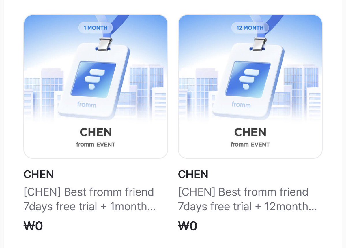 Ace_BBH's tweet photo. Btw!! There's a 7 days free trial event for the opening of Chen, Baekhyun, and Xiumin's fromm chat!! You'll be able to get Photocard Set and ID Card too! There's a monthly subscription option and yearly subscription option 🥹🤍 https://t.co/MwW3nPqdJi