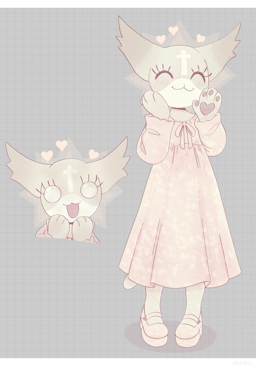 tinkererdingle's tweet photo. tried to draw mallow closer to on-model and honestly i might keep this design it's cute https://t.co/REx6GNV1uI