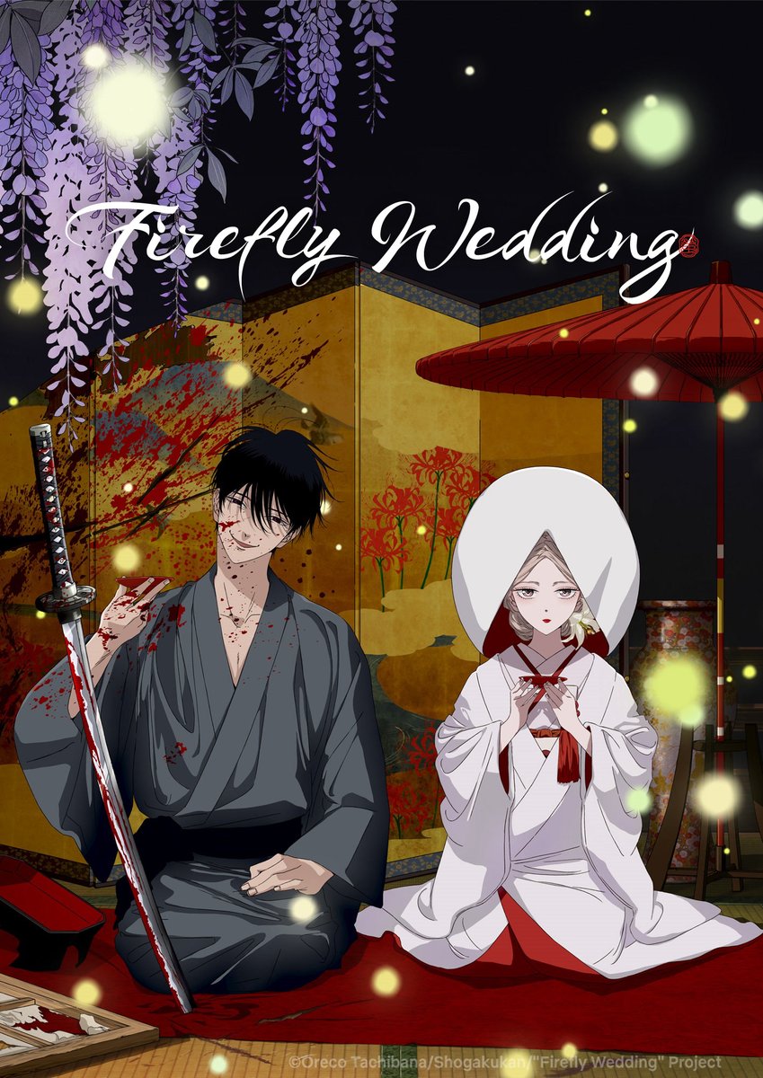 NetflixAnime's tweet photo. A marriage of convenience between a noblewoman with a short time left to live and the assassin sent to kill her?

Firefly Wedding awaits, premiering on Netflix in select regions of Asia on October 10. https://t.co/akyZIPbkhM