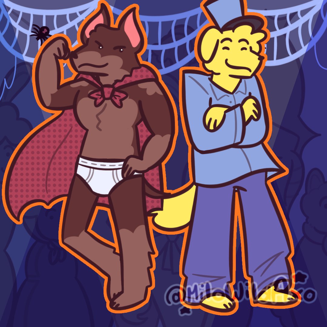 MiloWildAxo's tweet photo. Mis OCs en disfraces de Halloween Parte 1 
#halloween #halloweencostume #oc #furryart #digitalart https://t.co/T5cwV8Sm9I