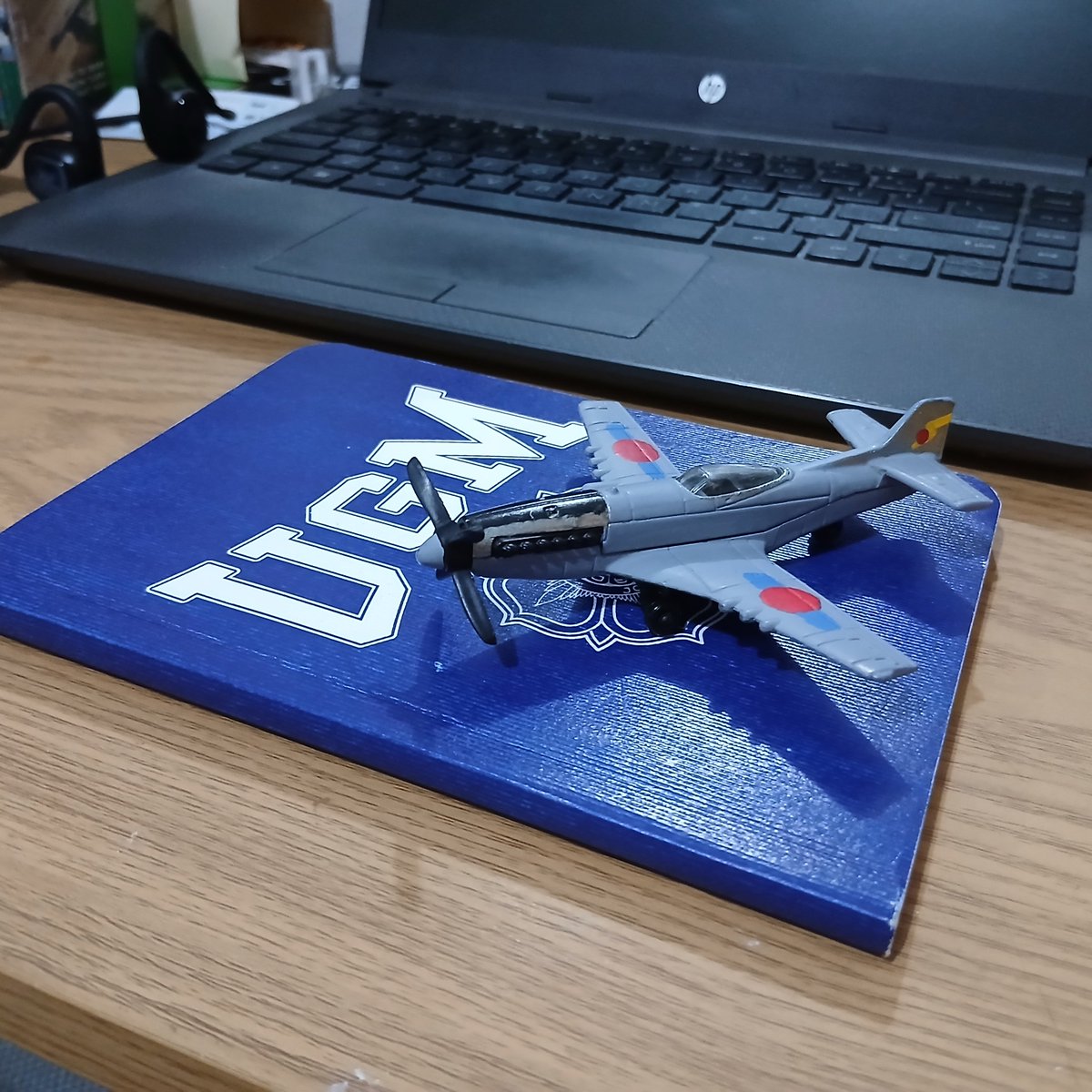 M1K4H72's tweet photo. I was bored, didn't know what to do, and hadn't bought any more model kits. So I repainted a model plane I found in a storage box. It was originally a Matchbox SB-73 (modified P-51 Mustang), but I colored it and added the Hinomaru emblem. #Alternatehistory #P51Mustang #Diecast https://t.co/9oOjB0NFq0