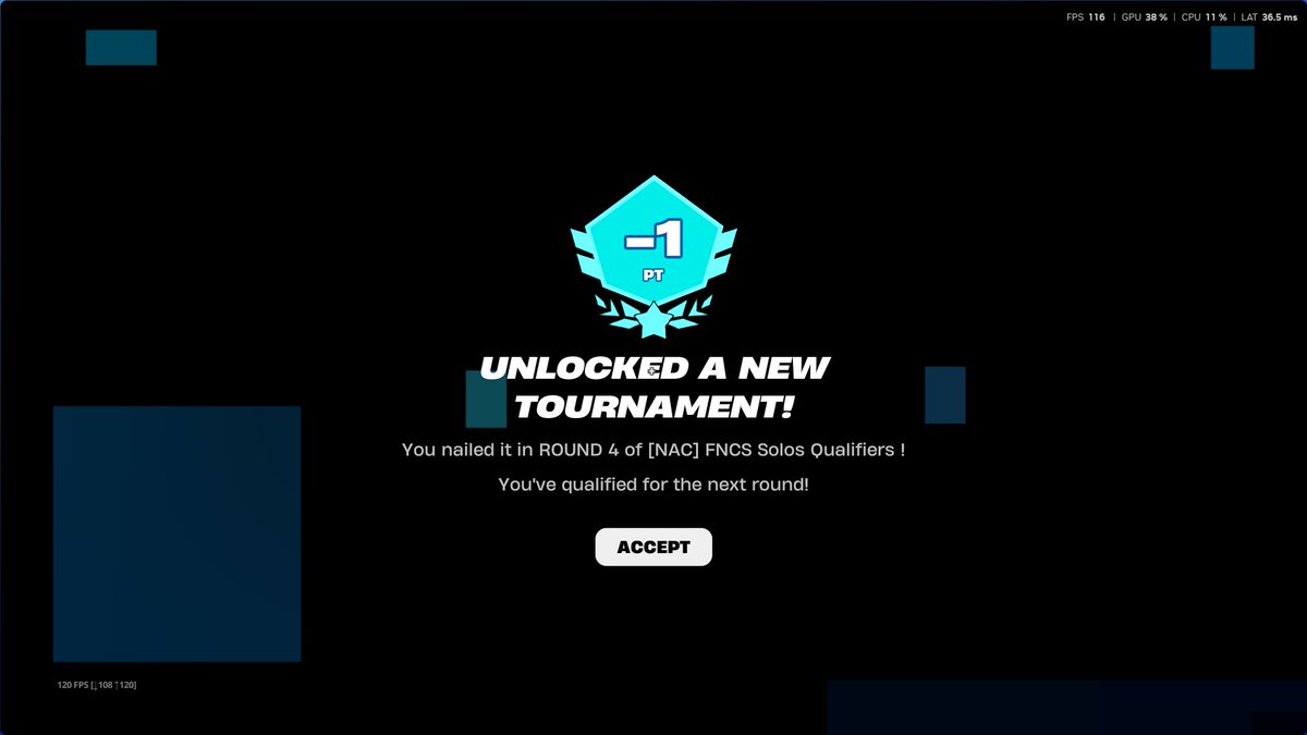 syifwgr's tweet photo. finally qualified  to round 2 @FNCompetitive https://t.co/oD1AUsOeJM