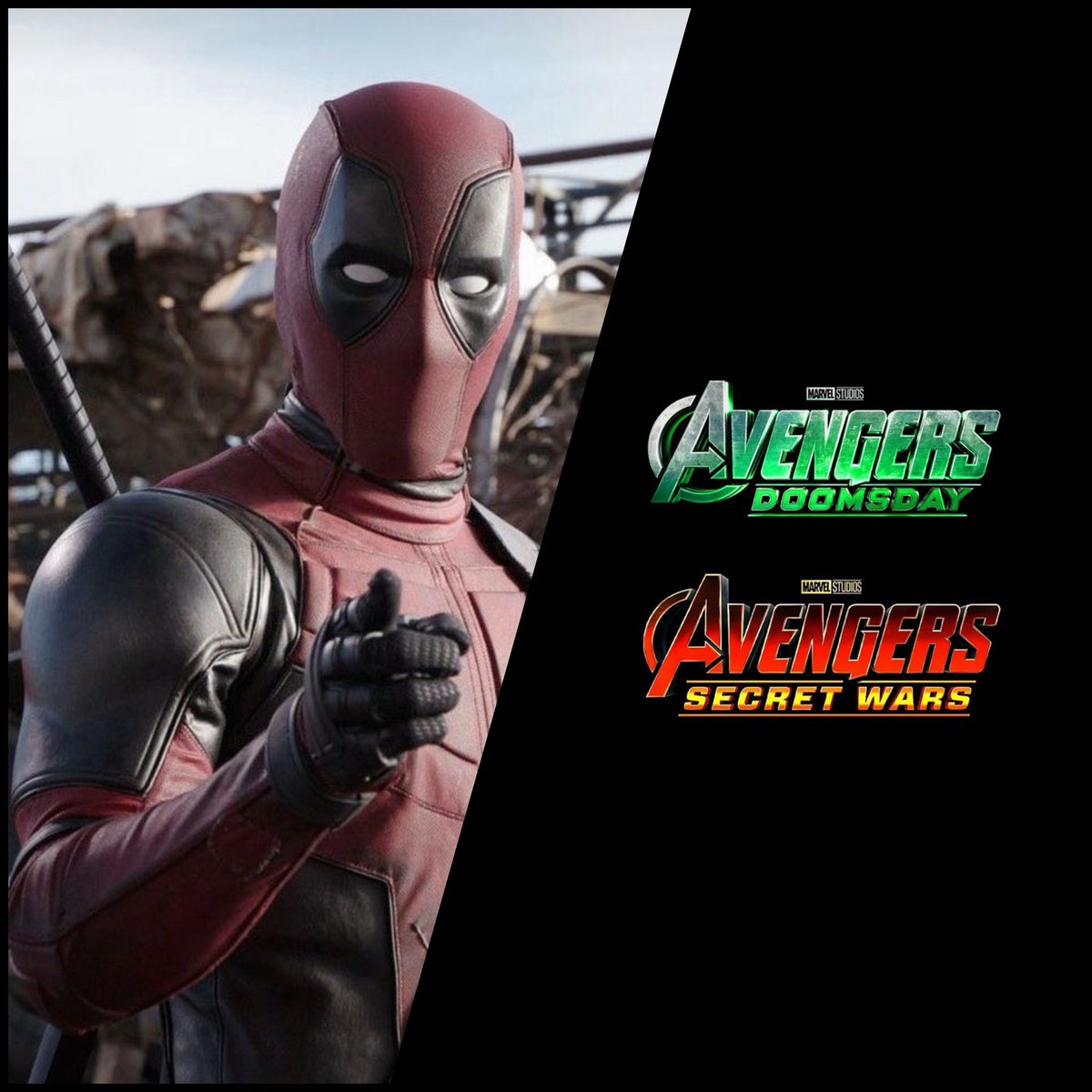 MCUFANLIFE's tweet photo. 【噂】
✅ライアン・レイノルズが映画『アベンジャーズ：ドゥームズデイ』と『アベンジャーズ：シークレット・ウォーズ』でデッドプール役として復帰するとの情報‼️
　
（情報元：DanielRPK） https://t.co/xd9kXon9tF