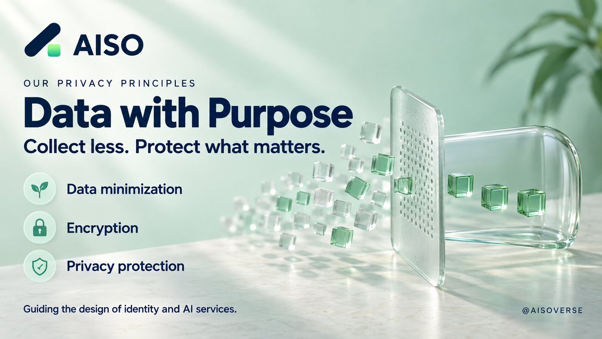AISOVERSE's tweet photo. Privacy starts before data is stored.

AISO's whitepaper sets out data minimization, encryption and privacy protection as design principles for its identity and AI services.

Build around the data a task needs.

#AISO #DataPrivacy https://t.co/7IzvLwD8Lz