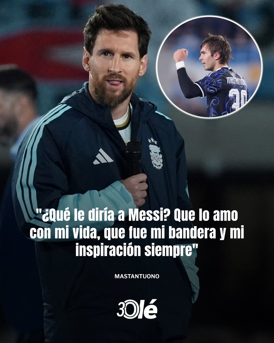 DiarioOle's tweet photo. TODOS SOMOS MASTAN ❤️

Mastantuono abrió su corazón ante Messi https://t.co/BirsBTh9Km