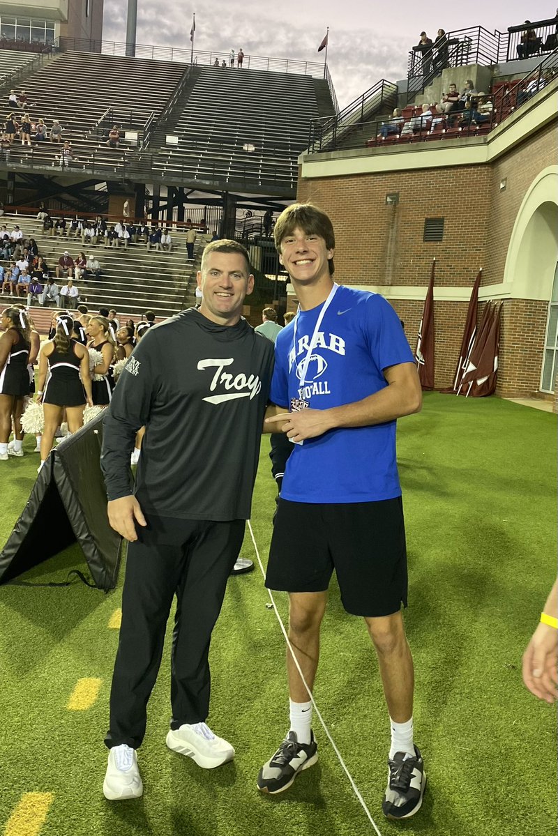 Tucker_Willis1's tweet photo. Extremely blessed to receive my 1st D1 OFFER to play football at @TroyTrojansFB!

Thank you to everyone at Troy for an awesome GameDay experience and making me feel so welcome! #BattleReady #OneTROY

6'6"+   |   212   |   TE/WR   |   c/o 2028

@GeradParker1 @CoachDRatliff 
@Coach_Carbine @KenSignoretti 
@DrewCasa_  @joe_discher  @TroyRecruiting @troy_report 
@ArabFBall @KyleRouton 

@adamgorney @AllenTrieu
@CodyBellaire @CooperMorreale
@RollDatWave @Barry236 @sixstarfootball @CoaLBViking 
@CSmithScout @ScanlanSports
@HallTechSports1 @Alabama_Varsity
@CM_gridiron @UnLockYourGame
@mosesk225 @One11Recruiting
@n_parrott478 @AL_Recruiting
@N_W_Sports @DexPreps
@BerserkerScout @ChadSimmons_
@PrepRedzoneAL @AL5AFootball1 @MaddoxMcCullar @ScoutFball