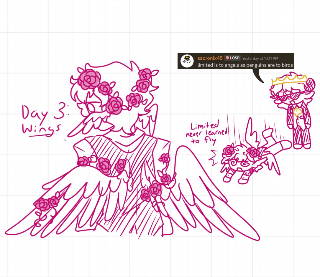 greenyShelbi's tweet photo. Idk why im sending these now but its from artober and i really like drawing wings (yes i made Limited an angel or dove kinda idk i like complex designs 😭)
#Limitedfanart #Limited #TheflyingepicDuck #myct https://t.co/BaqvBVX9Ih