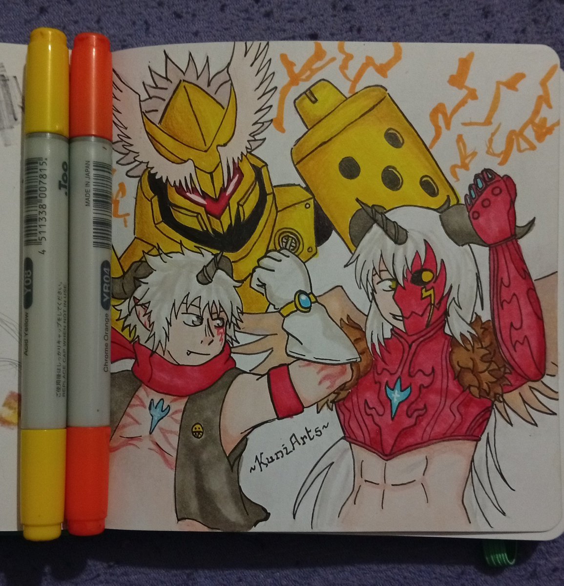 Kuniflin's tweet photo. No andaba muerto, andaba de parranda(?) nah mentira
Estoy pensando en si hago dibujos por cada deck que tengo, como para darle uso a la libreta, quizás si, quizah no
Su bonito Aegiomon, Aegiochusmon y Jupitermon uwu
#DigimonTimeStranger #Digimon #Art #Draw https://t.co/BSmO1AR9ZZ