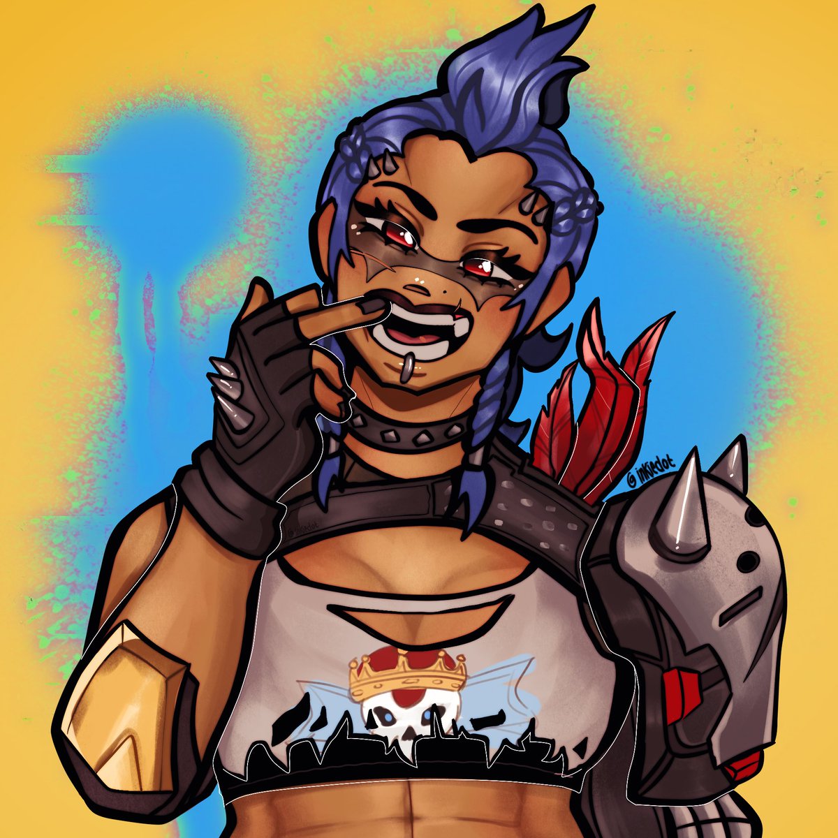 inkiedot's tweet photo. #owtober ,, day 6: junkers

the queen herself RAHH ,,

#overwatchfanart #junkerqueen https://t.co/kPpBnlXQ9i