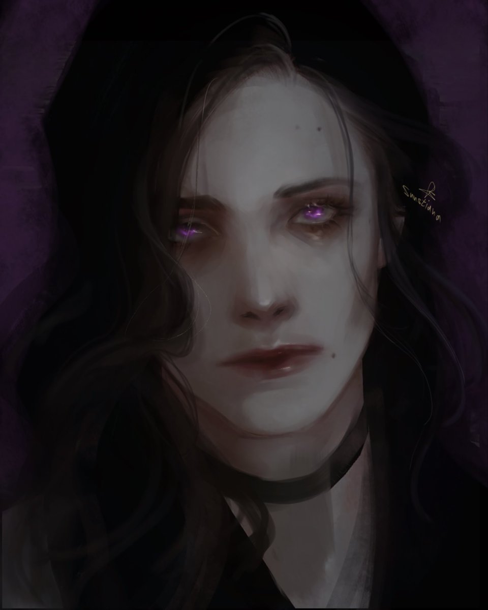 SUNSTIANA's tweet photo. Of violet eyes, glistening as you weep… 

#Yennefer #TheWitcher #art https://t.co/VOVUn9tamq
