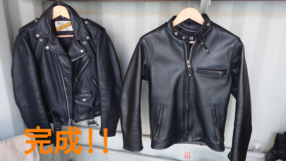 densoocafe's tweet photo. 褪色が激しかったSchott 641をDIYで染めたったー　案外上手く行った https://t.co/aqaWr3Mcvx