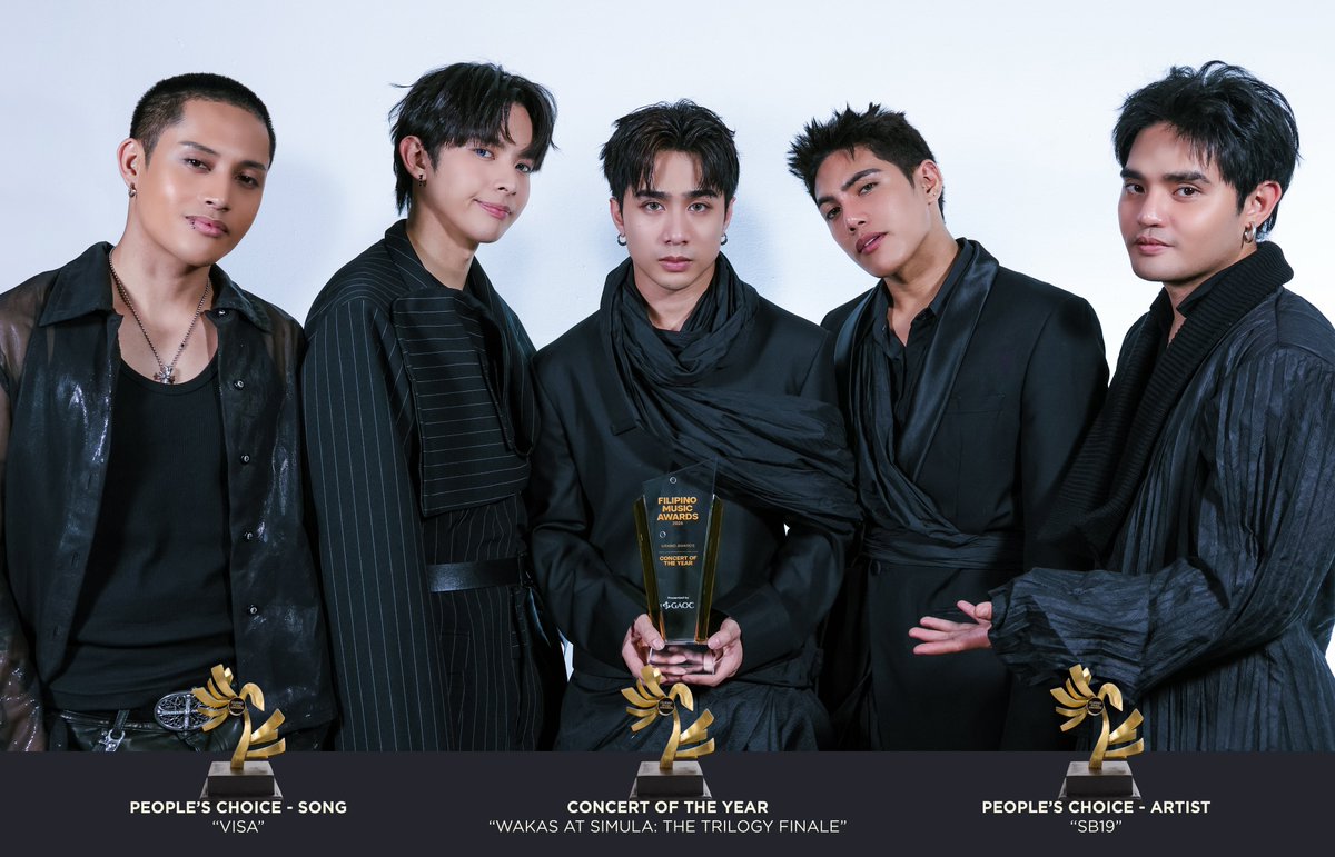 US_ATIN's tweet photo. A huge congratulations to SB19 on your incredible wins at the FMA Awards 2026! You deserve it all! ✨

🏆 People's Choice – Artist - SB19
🏆 People's Choice – Song – "VISA" 
🏆Concert of the Year - Wakas At Simula: The Trilogy Concert Finale 

Another well-deserved recognition for your music, passion, and all the hard work you continue to pour into your craft. Every milestone makes us even prouder to stand behind you and cheer you on. 💙

Keep shining, SB19! Here’s to more music, more milestones, and more wins ahead. 🇵🇭🌎

SB19 MAY BISA SA FMA
@SB19Official
#SB19 #SB19RocksTheFMA