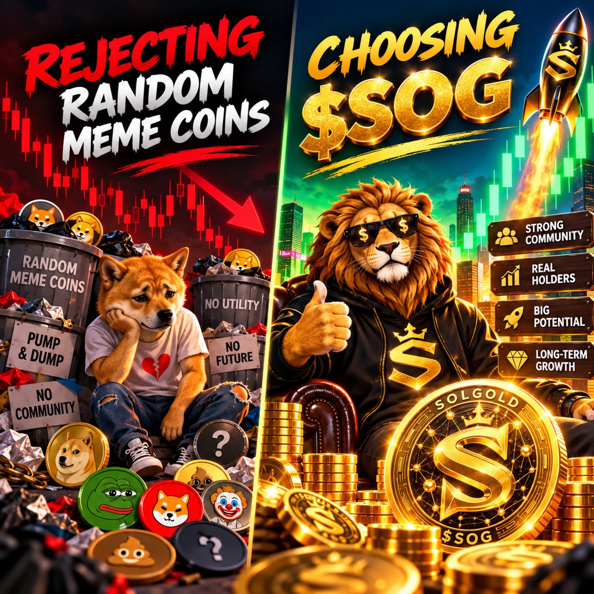 moonlight2026y's tweet photo. 🔥 X Post:

Stop chasing random meme coins. 🦁

Choose a community that’s building for the long run.

$SOG — Real holders. Real community. Real vision.

The journey is just getting started. 🚀👑

Are you watching? https://t.co/ofVdvMHEt0