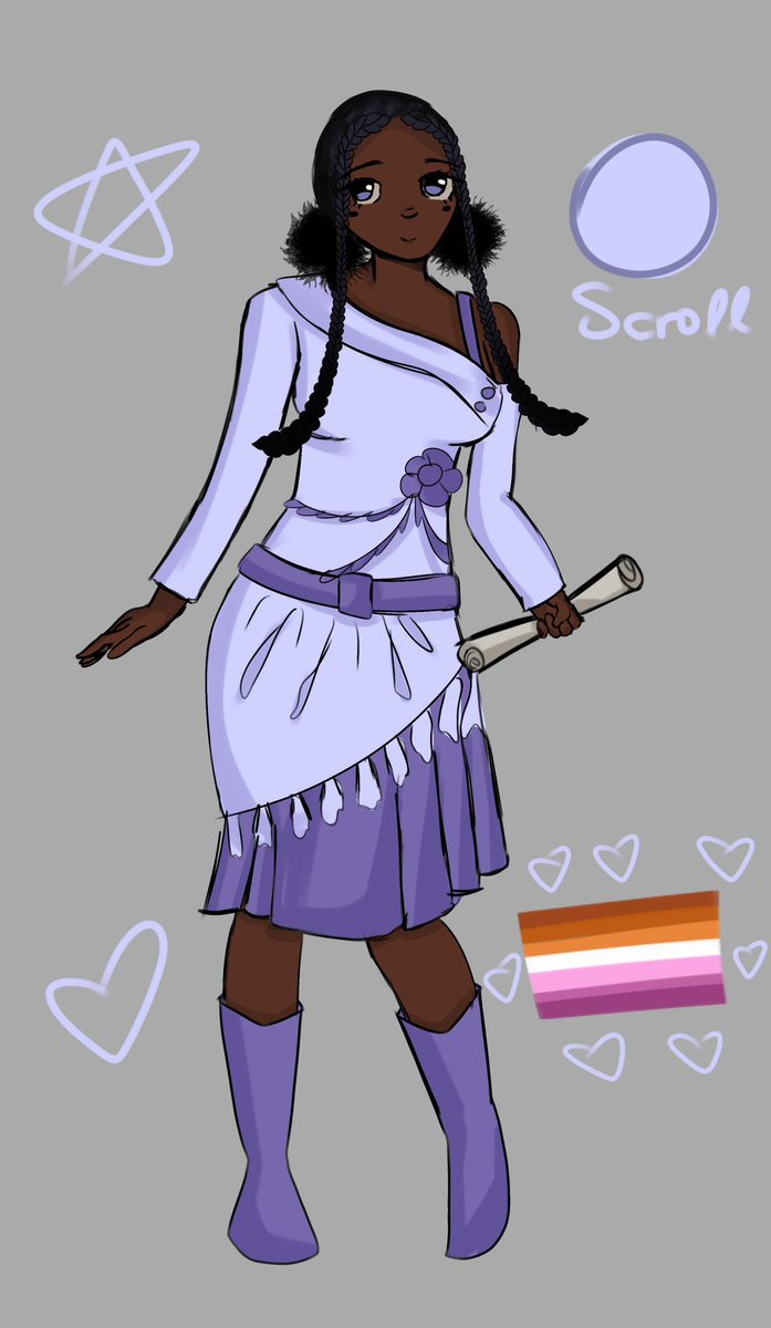 faeriyea's tweet photo. scroll gijinka shes so cute i love her #earclacks #weaponballs #art #scroll #gijinka https://t.co/tkcSeXshQD
