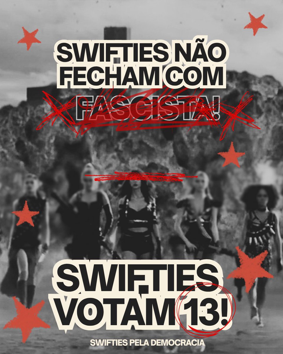 ididsmthingbad's tweet photo. swiftie que é swiftie NÃO fecha com o fascismo, com a intolerância, com a discriminação e o fim da democracia brasileira 

taylor swift sempre usou a sua voz para amplificar a de minorias, através da sua plataforma, do seu trabalho e da sua visibilidade 

escolher o lado errado não é apenas ir contra o que a taylor transmite com a sua arte, mas também é dar as costas para todos aqueles que você diz amar, se preocupar e querer bem. assim como também é dar as costas para o seu próprio futuro. 
como taylor swift mesmo disse em seu documentário, miss americana: é sobre direitos humanos. 

SWIFTIE NÃO FECHA COM FASCISTA
SWIFTIE VOTA LULA PRESIDENTE NO SEGUNDO TURNO! 
#swiftiespelademocracia