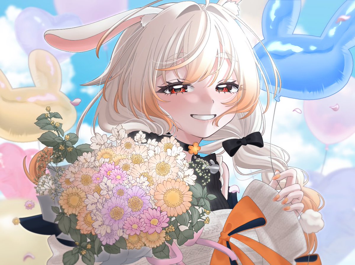 00_usg_00's tweet photo. 🎈うさぎ爆誕🐰🎈

なんとか今年も生きながらえました🐰✨
みなさまの応援により
体調も回復の兆し！！！👏🏻

もう少し元気になったら
たくさん配信しちゃうからね！
これからもよろしくお頼み申し上げます🐰

およぐママ@Oyogu_live2d から
素敵なお誕生日イラスト頂きました🎂🎉
最高のママです🩷 https://t.co/kwaitxjynb