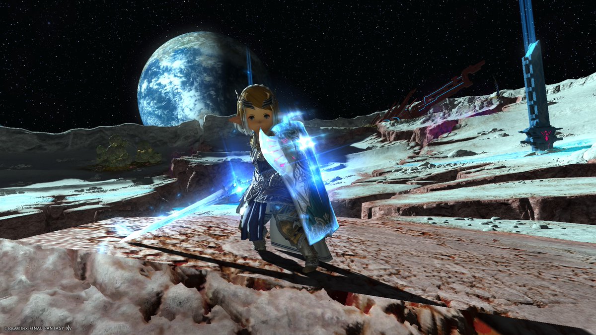 hitahitame07's tweet photo. #おはララ 

ナイトが90！
ムービーのやつを少しだけ再現したかった。
振り向くってエモートありましたっけ？

無いなら欲しいなぁ…

#FF14 #ララフェル #暁月のフィナーレ https://t.co/trzBx7QzJ5