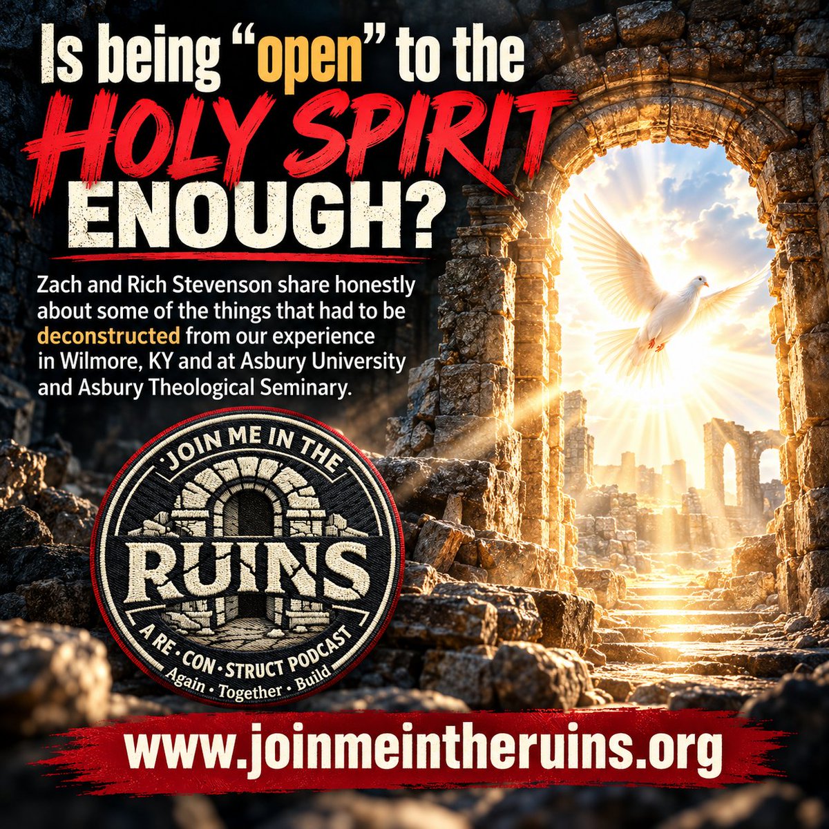 JMITR2026's tweet photo. You can watch this podcast that was released in April right here: https://t.co/BkMuJEzTGP
Can't up on other episodes: https://t.co/DQywtLnAch
#JoinMeInTheRuins #HolySpirit #Deconstruction #FaithDeconstruction #Reconstruct #ChurchCanBeBetter #ChristianFaith #SpiritualFormation https://t.co/5eJFt14kjs