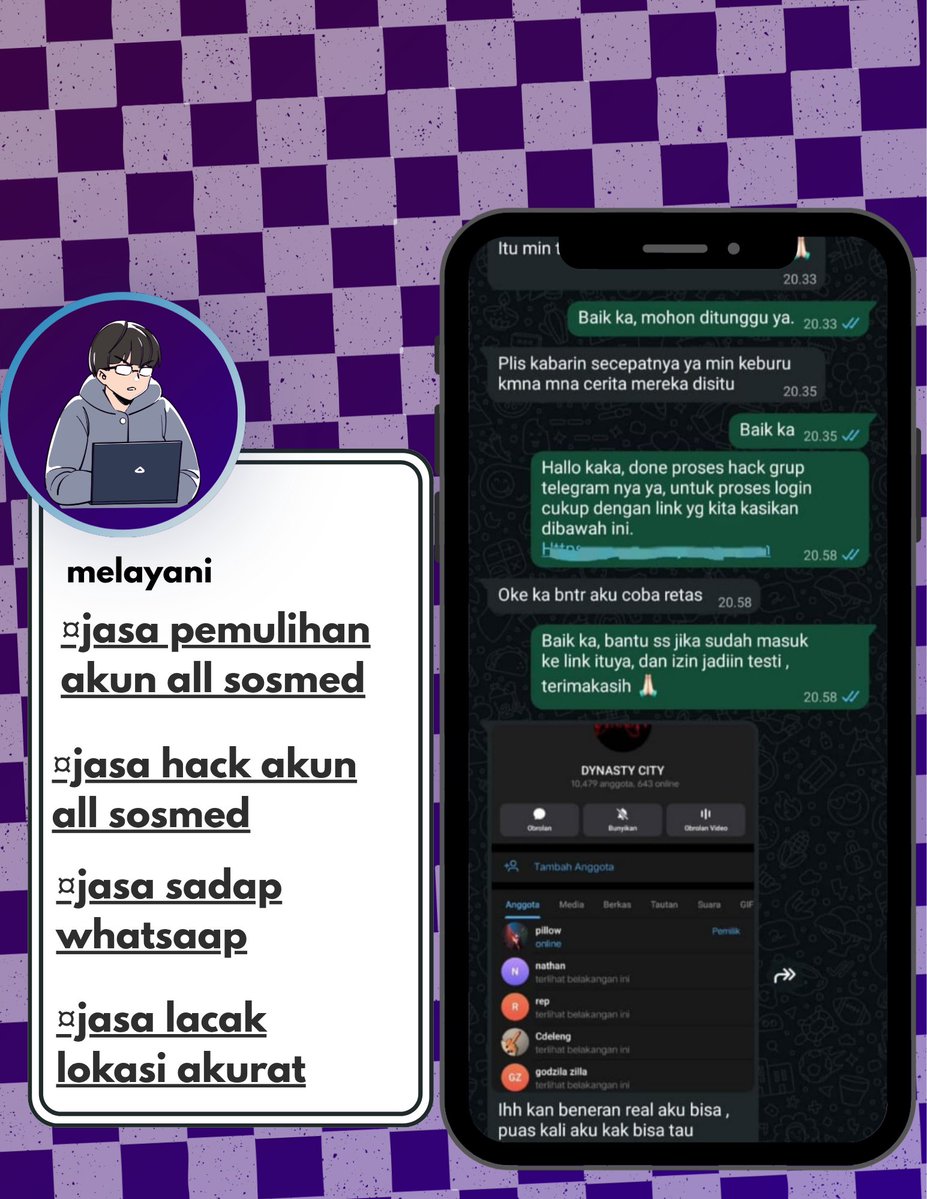 caandyui's tweet photo. All JASA RECOVERY AKUNN😻

📩JASA HAPUS AKUN 
📩JASA PEMULIHAN DAN BALIKIN AKUN LUPA PASWORD/KE HACK
📩JASA LACAK LOKASI
📩JASA SADAP WA
📩JASA LACAK HP HILANG BY NO HP/IMEI
📩JASA HACK/PEMULIHAN AKUN (EMAIL,IG,WA,TWITER/X, FB,TIKTOK)
 
☎️cek wa di bio fast respon☎️ https://t.co/dg1Fu2zi4N