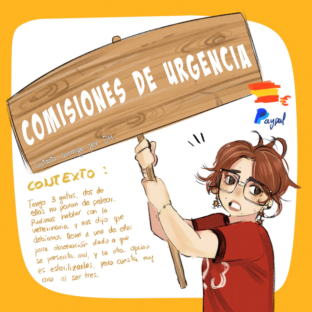 c4sp3raga's tweet photo. ABRO COMISIONES de emergencia para pagar la salud de mis gatas y mis estudios. Esta es la trigesimonésima vez que abro comisiones, puede que sea la definitiva tras haber cambiado el formato de tabla. SI NO PUEDES PAGAR, COMPARTIÉNDOLO TAMBIEN ME AYUDA! 🧎🏻 #comision #opencomision https://t.co/TdCjI0I6VL