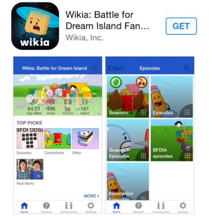 yoyletrivia's tweet photo. Did you know: At some point in 2015 there was a BFDI wiki app published as part of an official collab with Fandom (at the time called wikia) this app was eventually taken down in 2018. #bfdi https://t.co/17G4wDMj3g