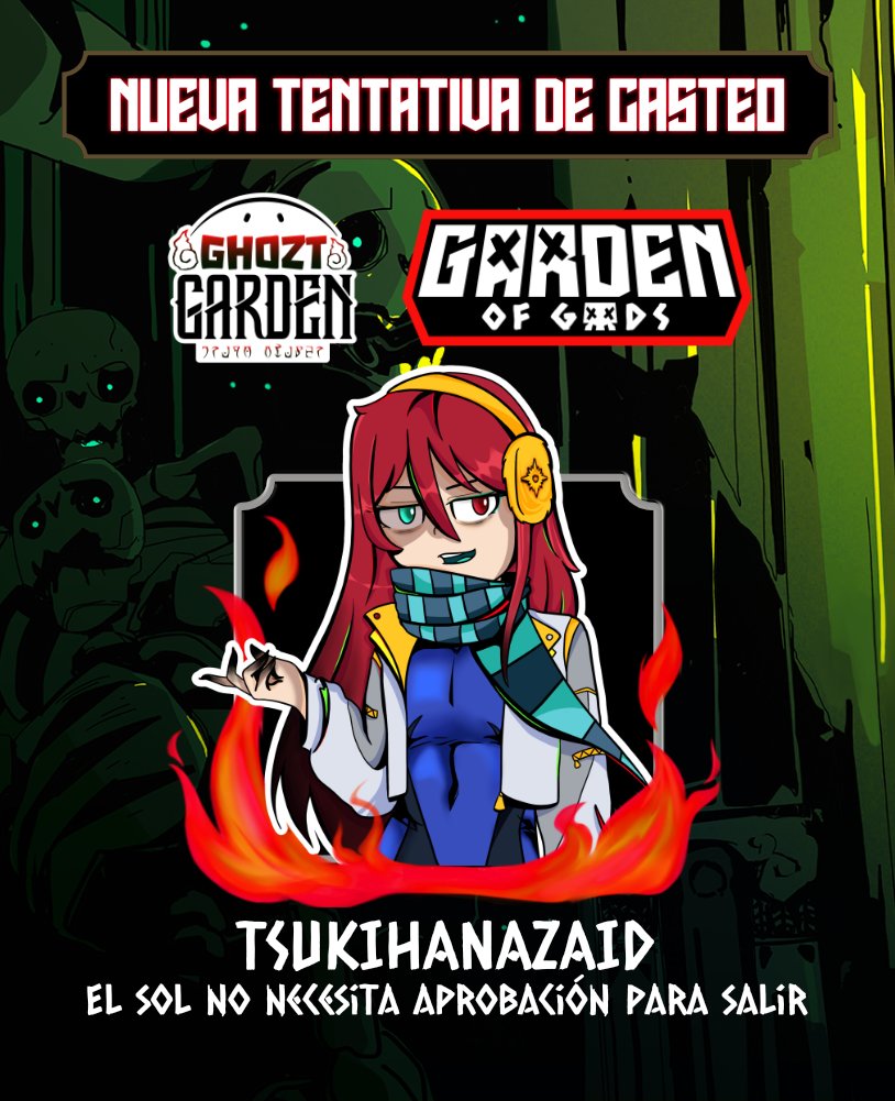 TsukihanaZaid's tweet photo. Este viernes 2 de Octubre daremos inicio a nuestro torneo #GARDENOFGODS!!
Estaré casteando en: https://t.co/jCyhKkdiVJ acompañado de un demonio muy especial...acaso un nuevo miembro del Garden ¿Quién podrá ser?
#BAPBAP #GhoztGarden #VtuberES https://t.co/LoR2WzkZtj