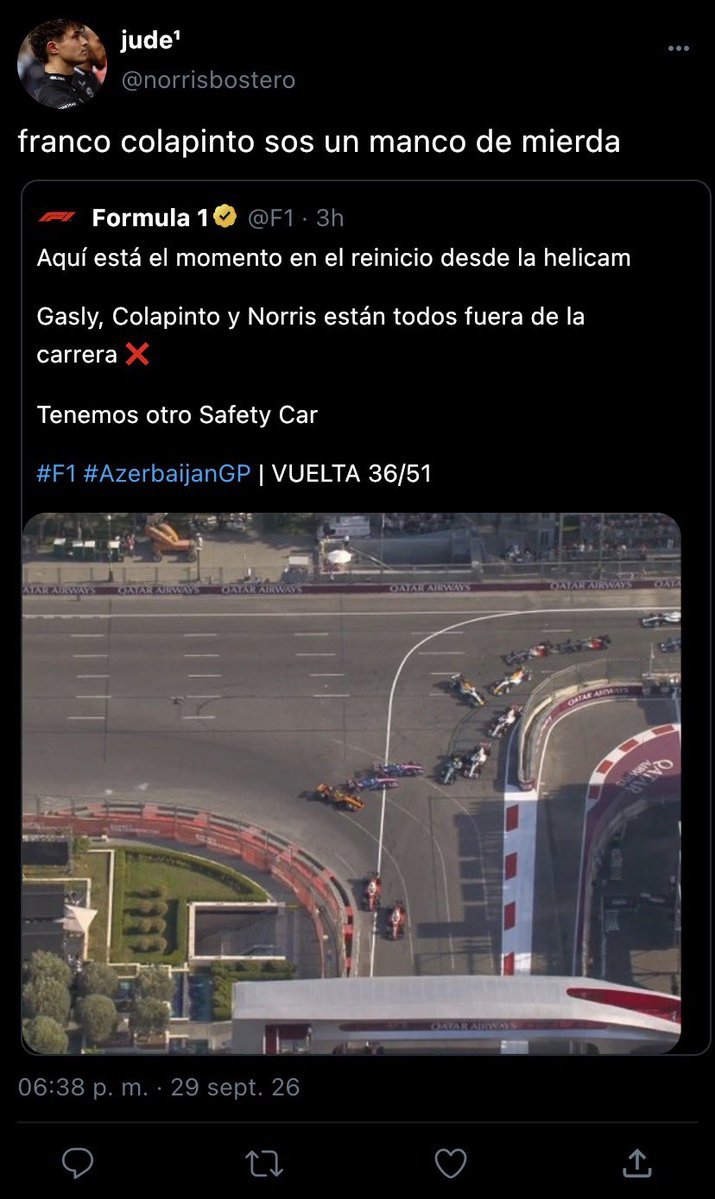 lovenorstappen's tweet photo. AU #Judefranco || 

donde franco es un fan de colapinto que ama pelearse con jude, un fan de norris. https://t.co/fSXgwexFfT