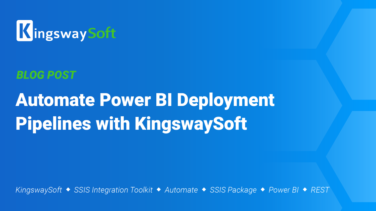 kingswaysoft's tweet photo. Just Blogged - Automate Power BI Deployment Pipelines with KingswaySoft https://t.co/A3QycJTpzr #KingswaySoft #SSIS #PowerBI #Automate #SSISPackage #SSISIntegrationToolkit #REST https://t.co/z5JlToyzXe
