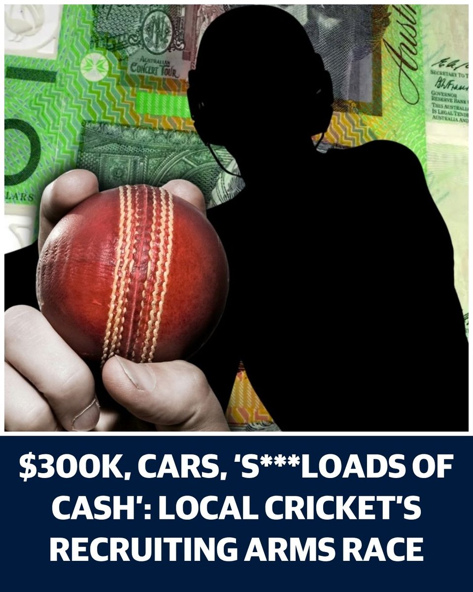 leadercricket's tweet photo. From $30,000 player contracts to pokies-backed war chests, Melbourne local cricket has entered a wild recruiting arms race where cash rules and loyalty is dead. We go inside the battle for success.

STORY: https://t.co/CjGqZYiZ7w https://t.co/WuASeIxGKQ