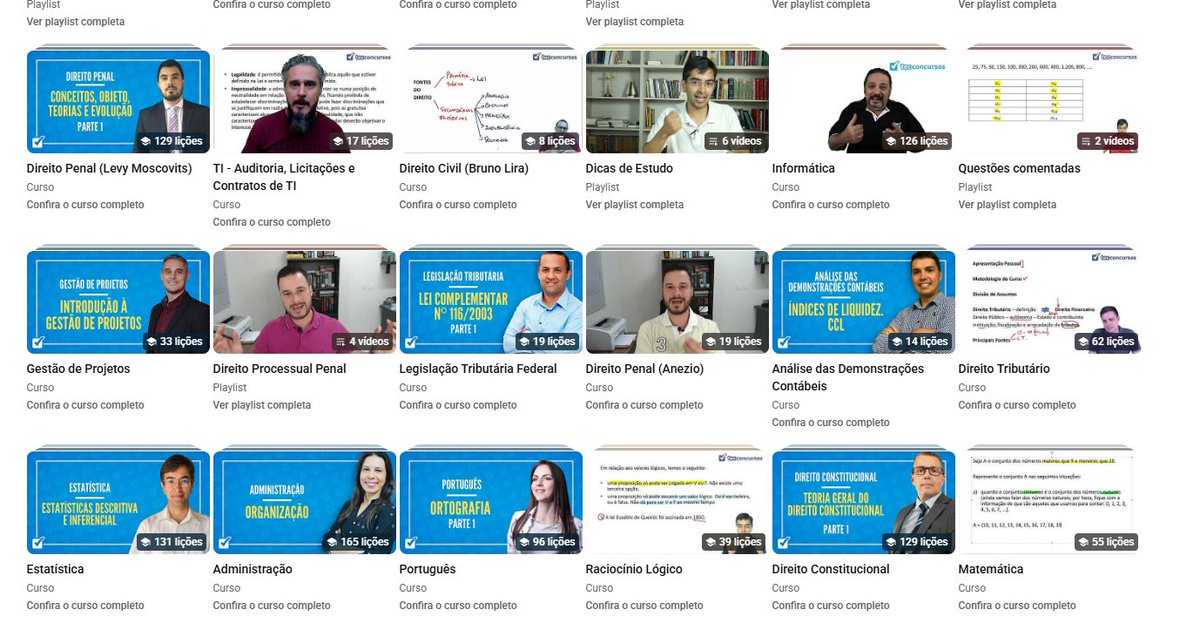 bentinhoestuda's tweet photo. Materiais de estudo gratuitos e de altíssima qualidade para concursos 

Recentemente, descobri o canal do @tecconcursos no youtube, e a qualidade do material disponibilizado é fora da curva. Há cursos completos de direito penal, constitucional, processo civil, administrativo...Falo com tranquilidade: as aulas não ficam devendo nada aos cursos pagos. Fiz o curso do G7 Jurídico e, em razão da cronograma, alguns temas os professores não colocaram na grade. Estou completando com as aulas do tec e tem sido suficiente.

Há cursos além do direito também, como informática, raciocínio lógico, português e matemática. Link: https://t.co/mbJRUGYLah